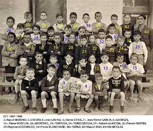 ECOLE MARCEAU GARCONS 1947 CE1